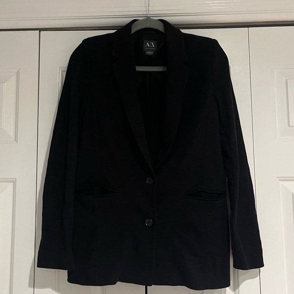 Armani Exchange Black Polyester Blazer